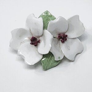 Denton China Porcelain Dogwood Flower Brooch